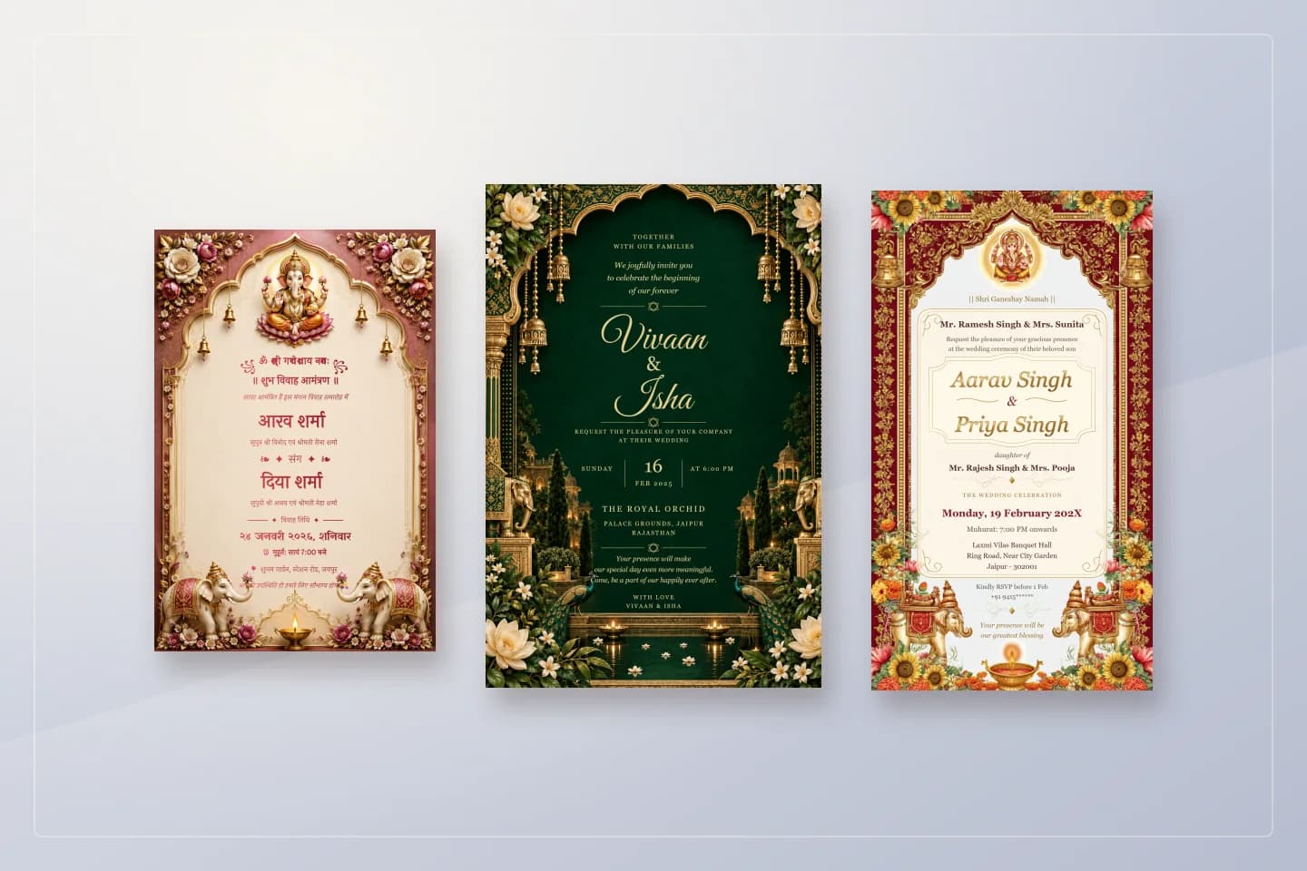 Sample designs for how to compress images before sharing invitations and greetings