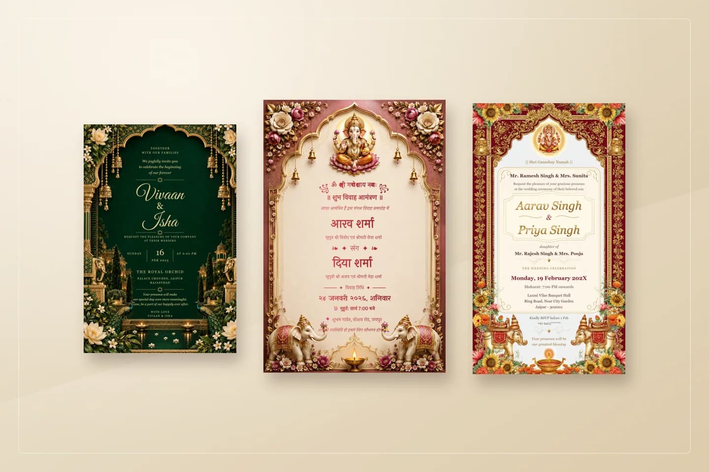 Sample designs for how to create a wedding invitation video guests will watch