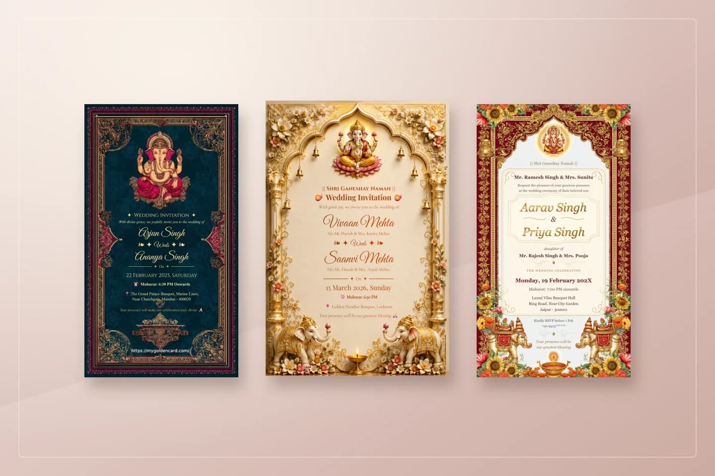 Sample designs for how to write a clear wedding RSVP message