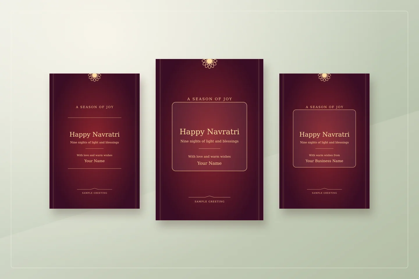 Sample designs for navratri business poster ideas for customers and colleagues