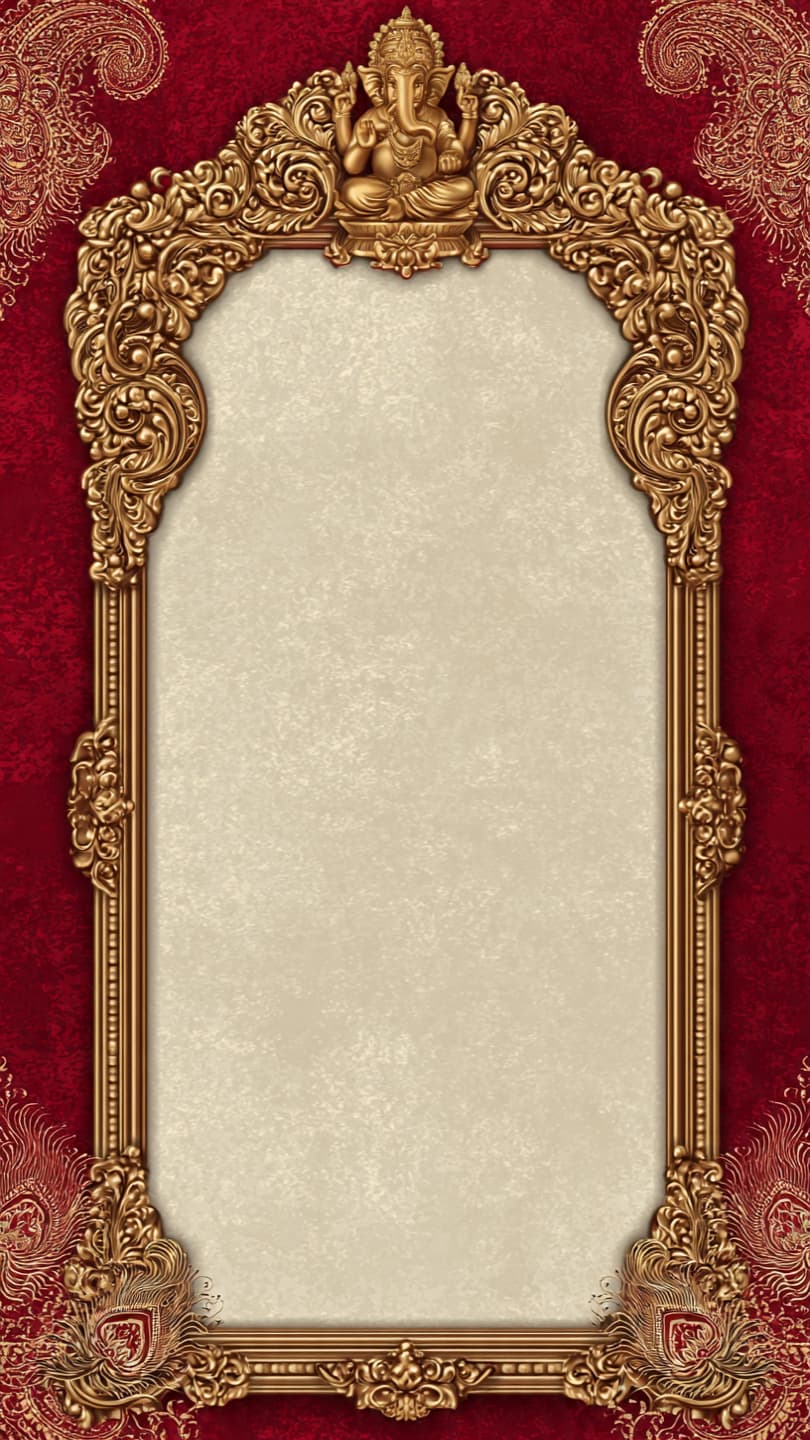 Modern Ganesh Wedding Invitation 11