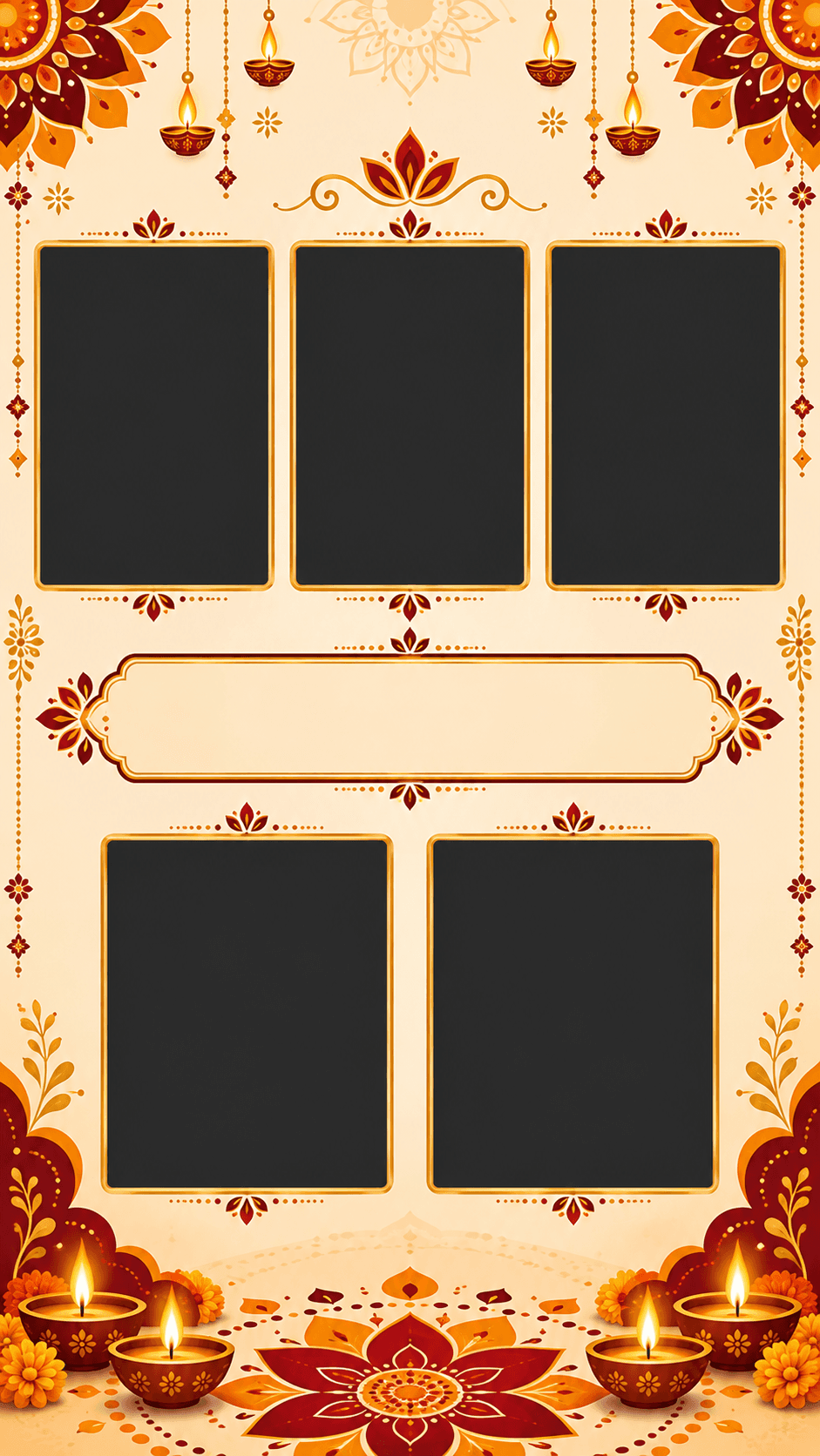 Diwali Family Collage editable festival status template