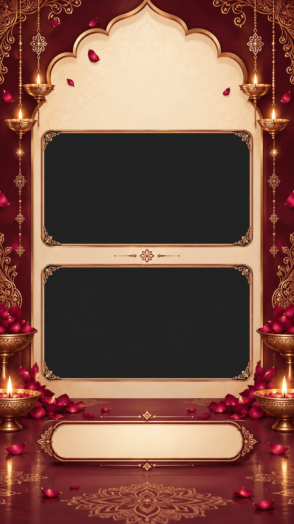 Rose Gold Celebration editable festival status template