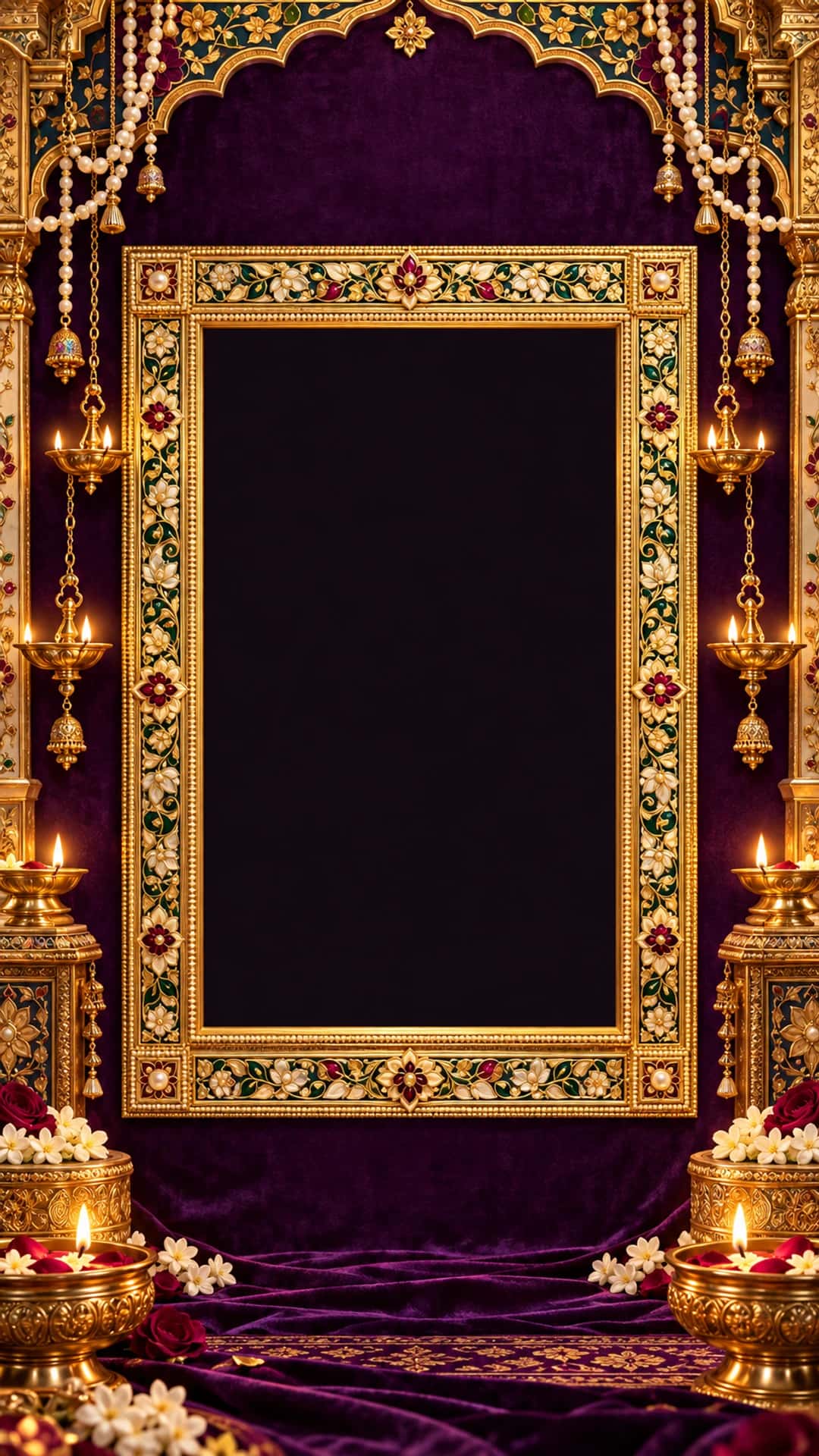 Amethyst Raj Mahal Diwali Portrait editable festival status template