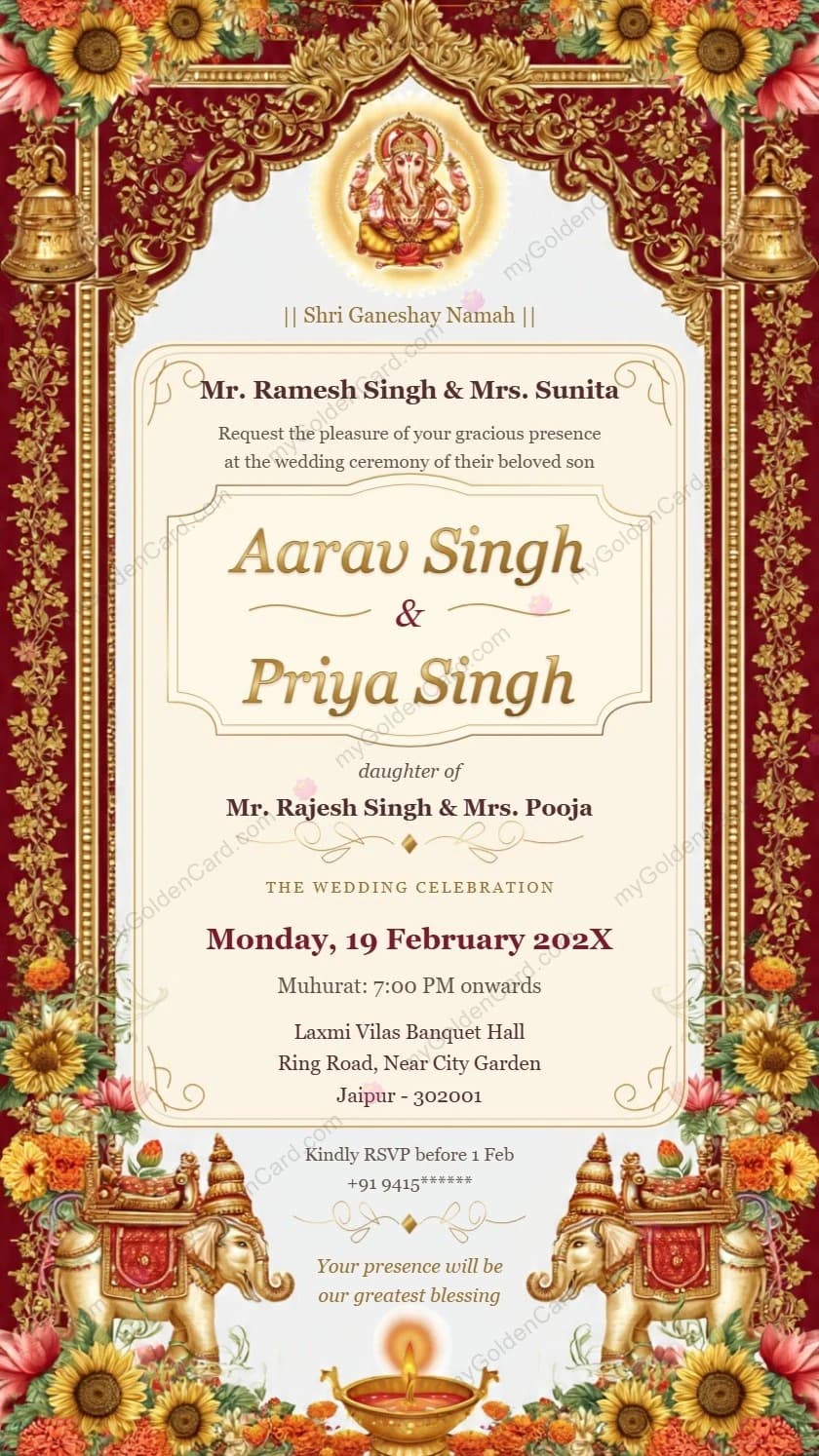 Shri Ganesh Wedding Invitation Cards