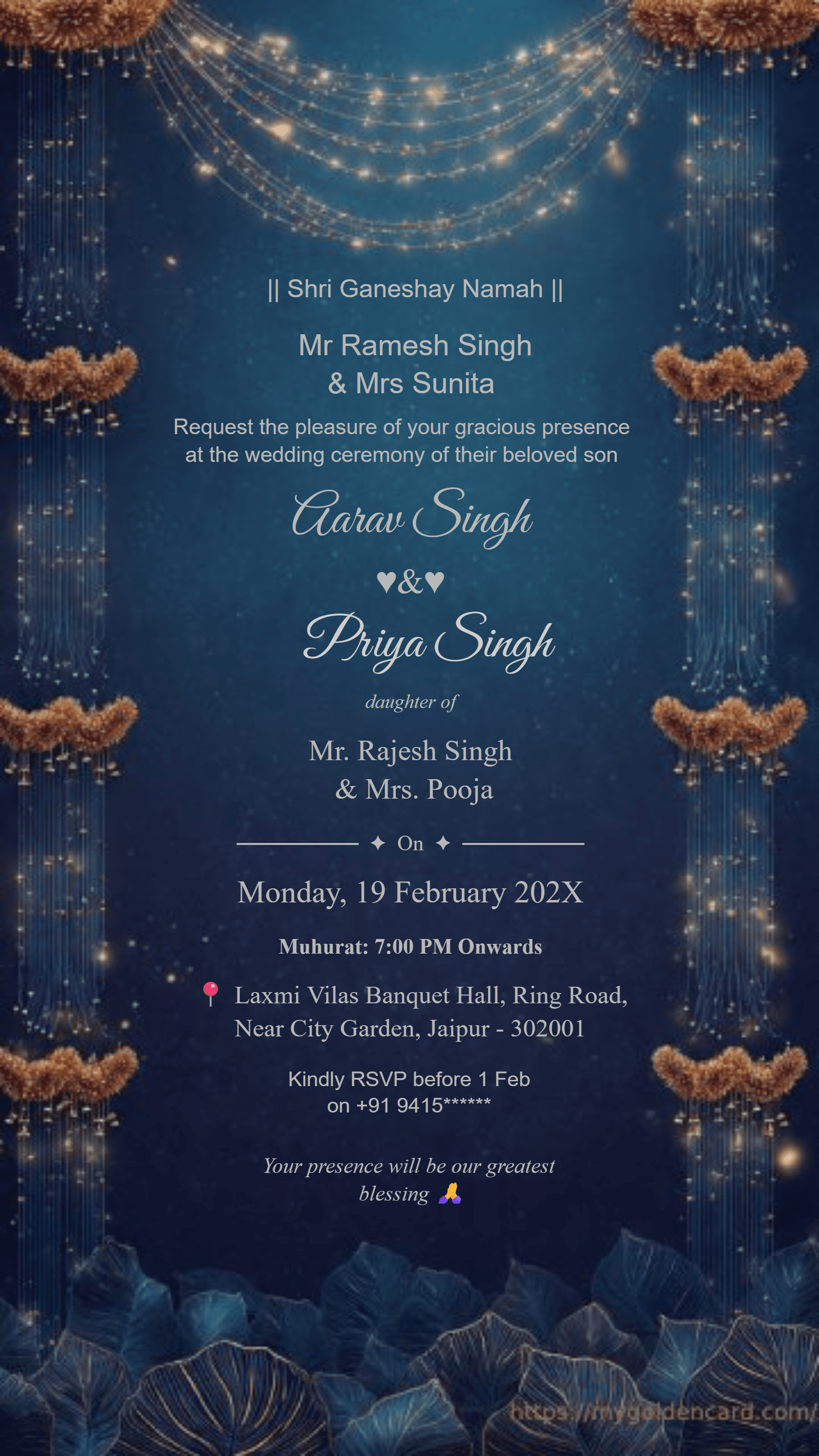 Premium Wedding Invitation Template India
