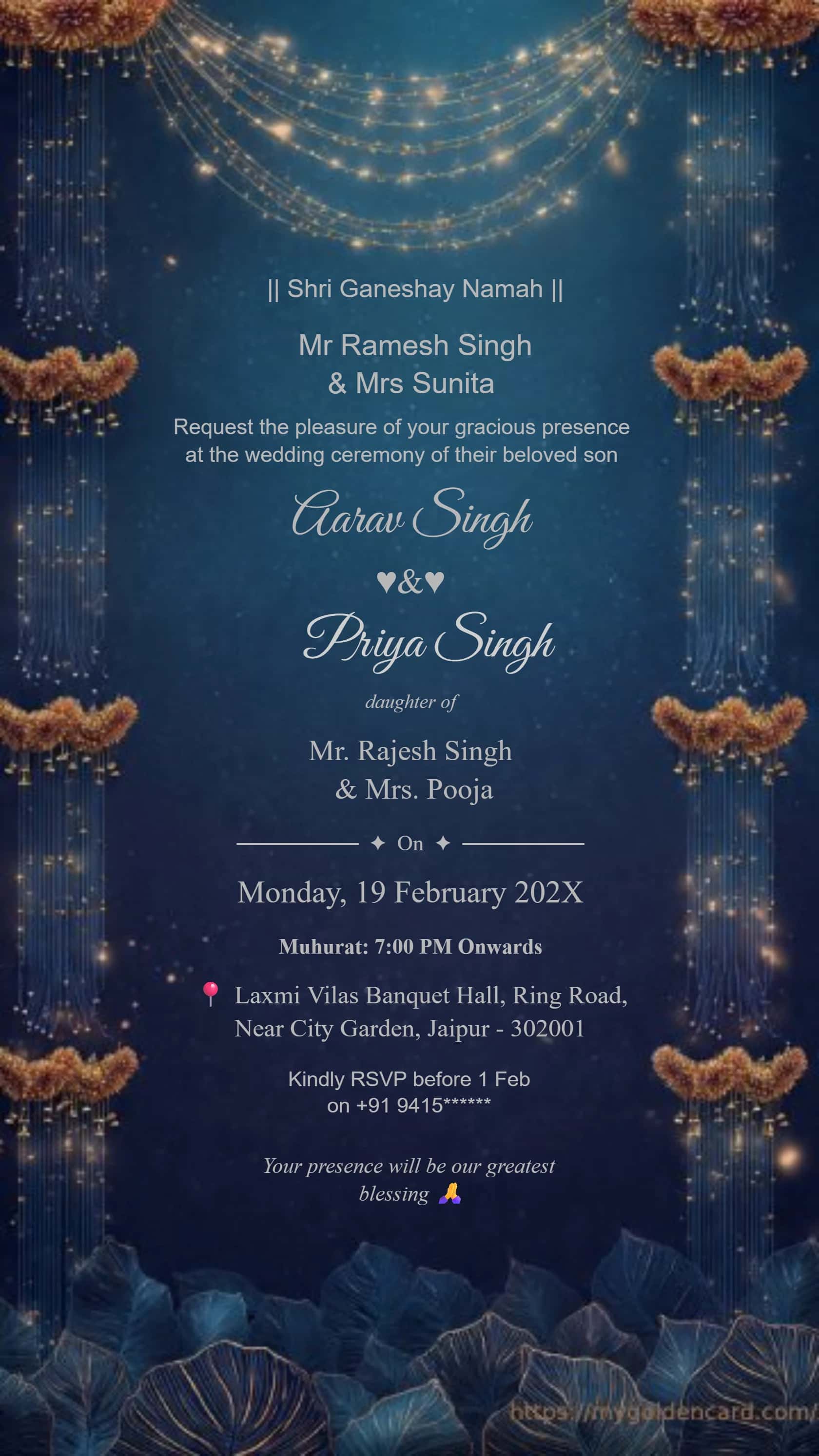Premium Wedding Invitation Template India