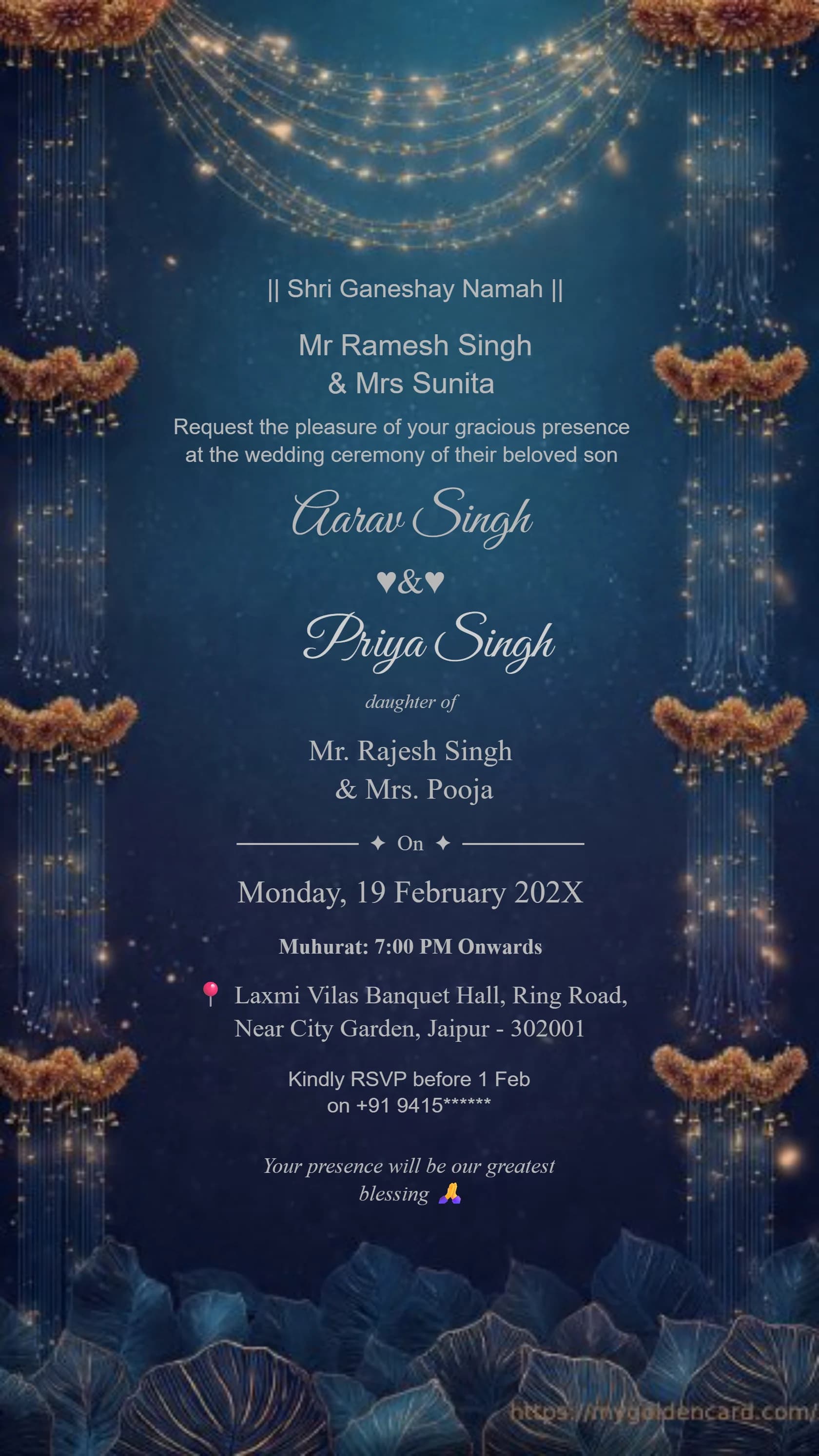 Premium Wedding Invitation Template India