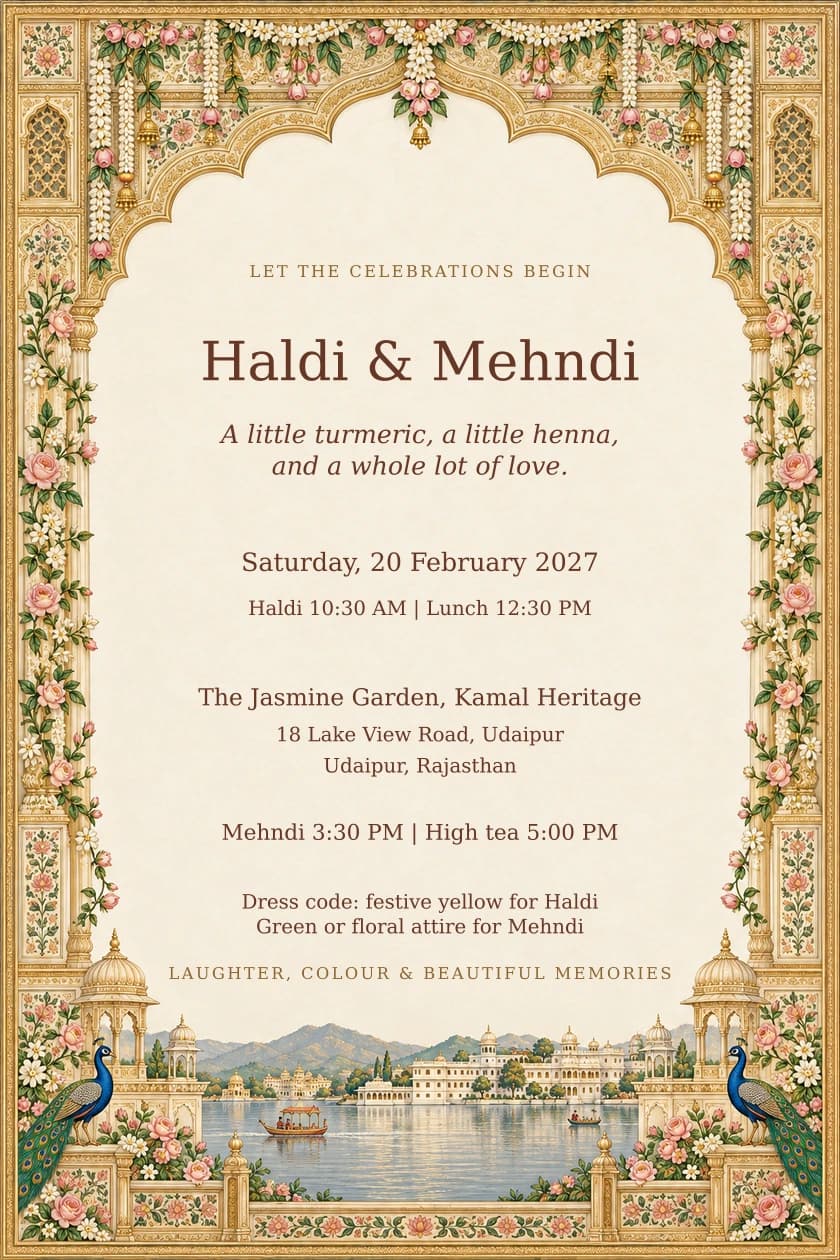 Ivory Lotus: Haldi & Mehndi