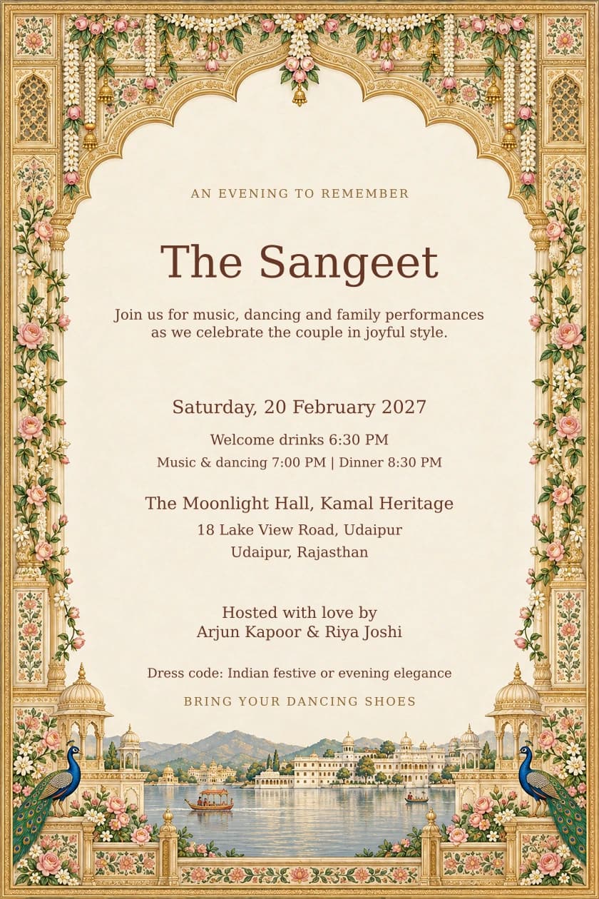 Ivory Lotus: Sangeet evening