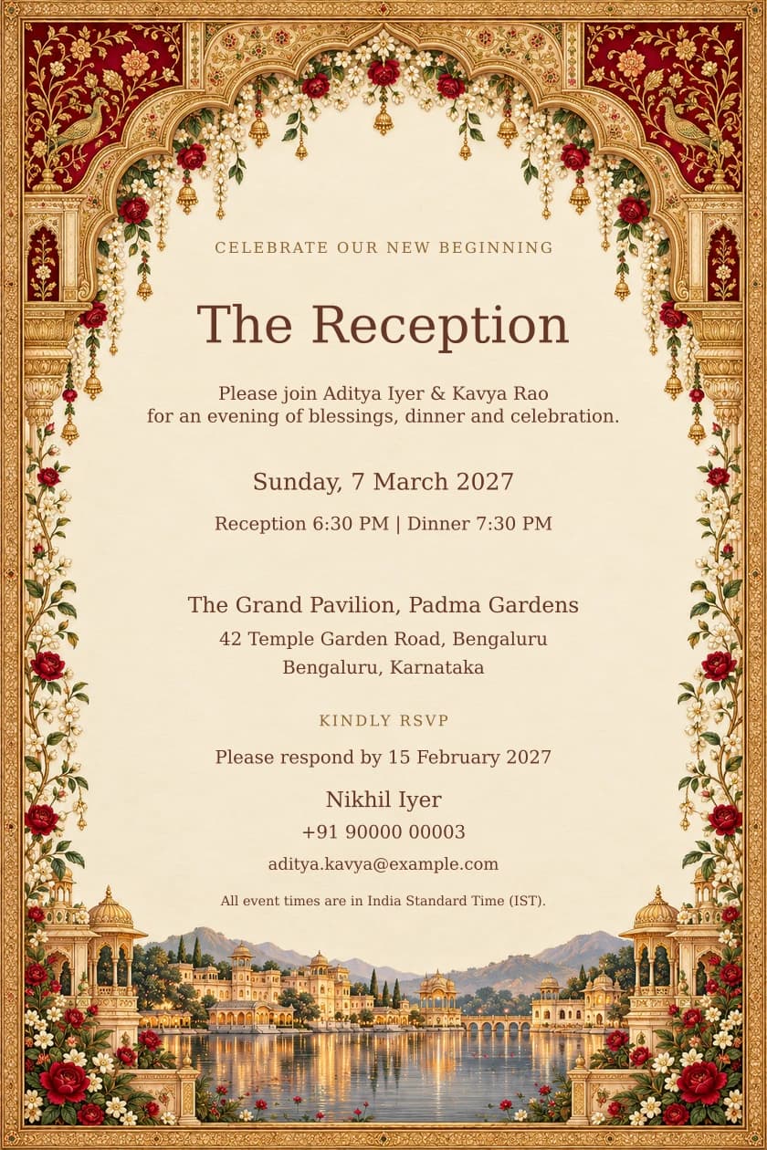 Maroon Durbar: Reception & RSVP