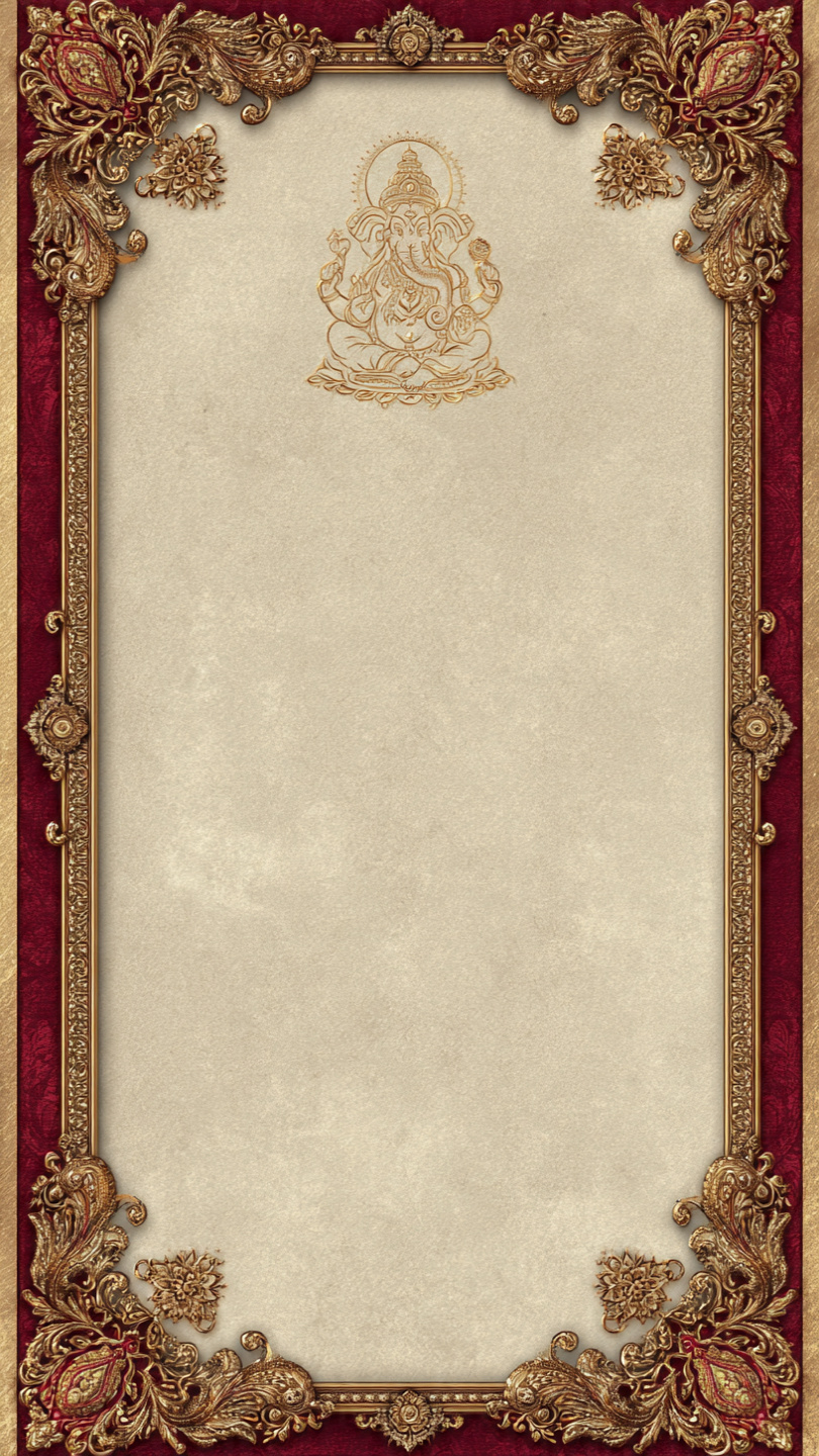 Indian Wedding Card Gold 17