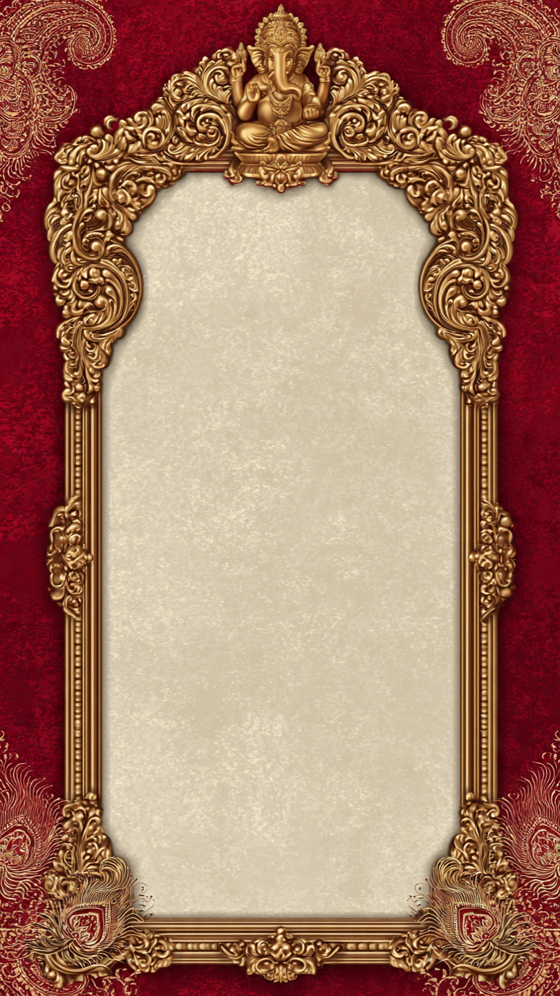 Modern Ganesh Wedding Invitation 11