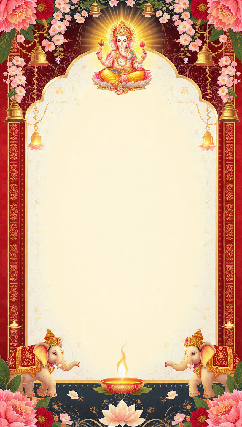 Premium Indian Hindu Wedding Invitation Card 2