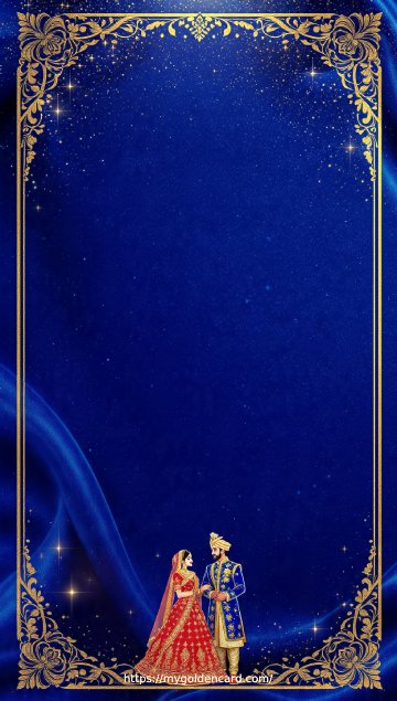 Royal Blue Background with Gold Border