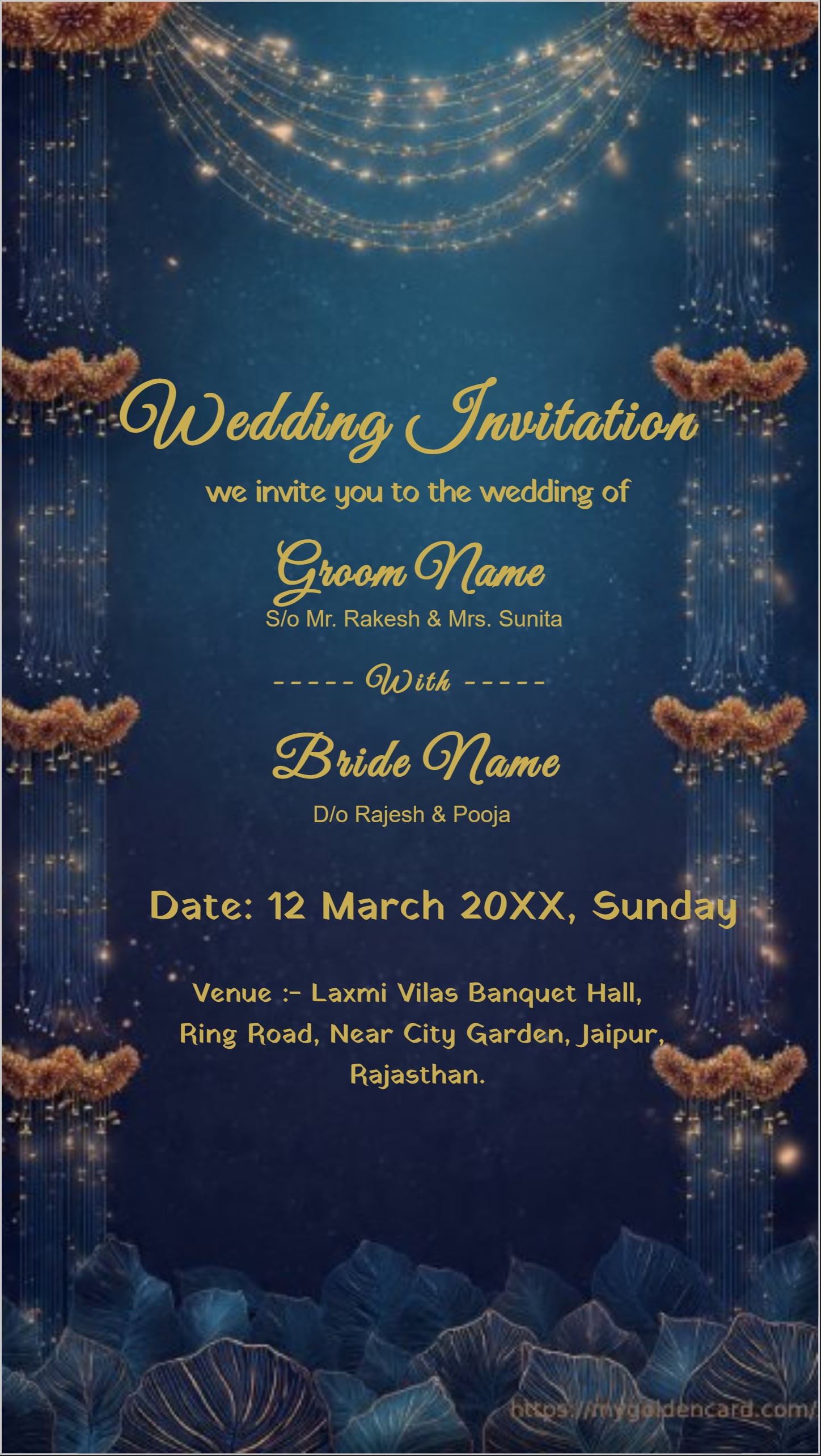 Premium Wedding Invitation Template India